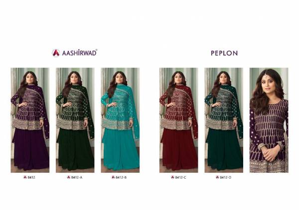 Aashirwad Peplon Exclusive Latest Fancy Festive Wear Designer Heavy Real georgette Salwar Kameez Collection
